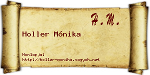 Holler Mónika névjegykártya